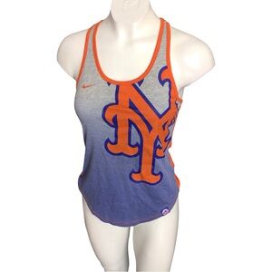 Nike Orange and Blue Graphic Tank Top